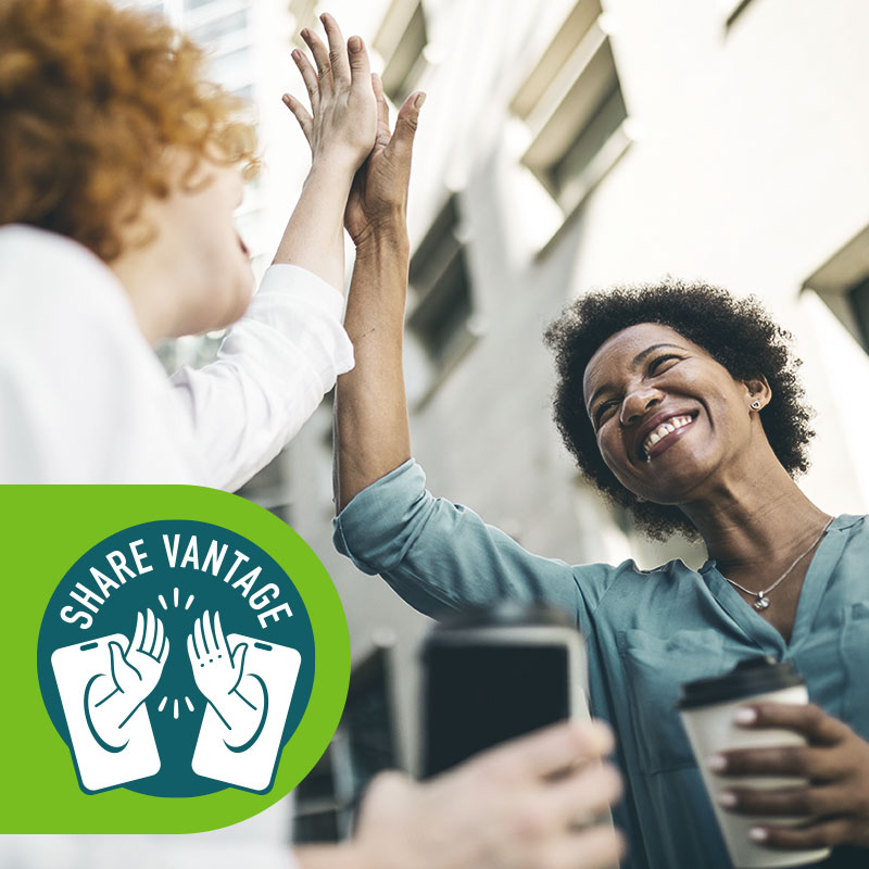 Two friends high fiving